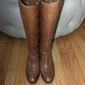 Sam Edelman Penny Leather Riding Boots - Whiskey Leather